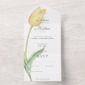 Blassgelber Tulip Solo Modernes No Dinner All In One Einladung (Innen Boden)