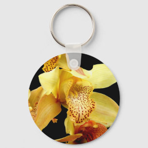 Blassgelbes Cymbidium Schlüsselring Schlüsselanhänger