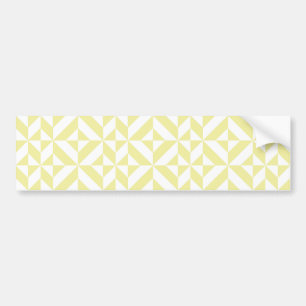 Blassgelbes geometrisches Deko Cube-Muster Autoaufkleber