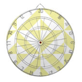 Blassgelbes geometrisches Deko Cube-Muster Dartscheibe (vorne)