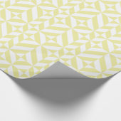 Blassgelbes geometrisches Deko Cube-Muster Geschenkpapier (Ecke)