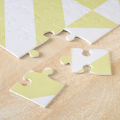 Blassgelbes geometrisches Deko Cube-Muster Puzzle (Seite)