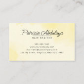 Blassgelbes Goldmedaille Glitzer Agate Friseur Sal Visitenkarte (Vorderseite)