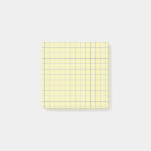 Blassgelbes Karomuster Lichtgitter-Design Post-it Klebezettel