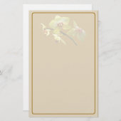 Blassgelbes Orchideengestein Briefpapier (Vorne/Hinten)