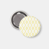 Blassgelbes und weißes Diamantmuster Magnet (Vorderseite/Rückseite)