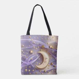 Blassgold-Lavendel-Mond-Luxus-Ästhetik Tasche