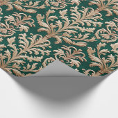 Blassgoldblütenwald Grüne Velvet Geschenkpapier (Ecke)