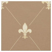 Blassgoldbraune Fleur-de-Lis (groß) braun Stoff (Nahaufnahme)