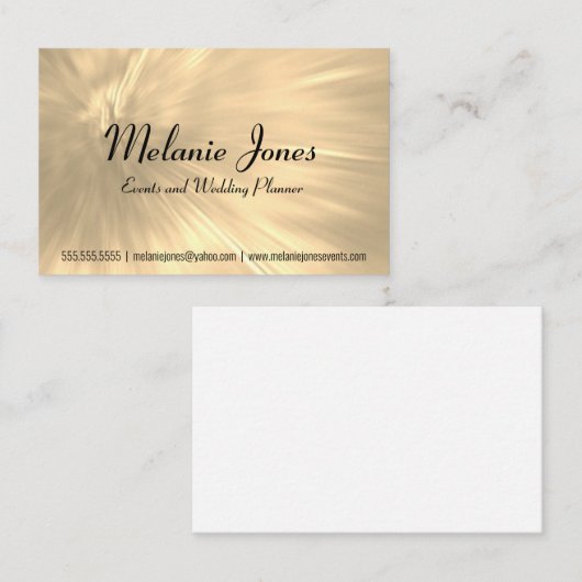Blassgoldene Explosion Visitenkarte (Vorne/Hinten)