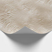 Blassgoldene Glam Glitzy Zebra Druckstreifen Geschenkpapier (Ecke)
