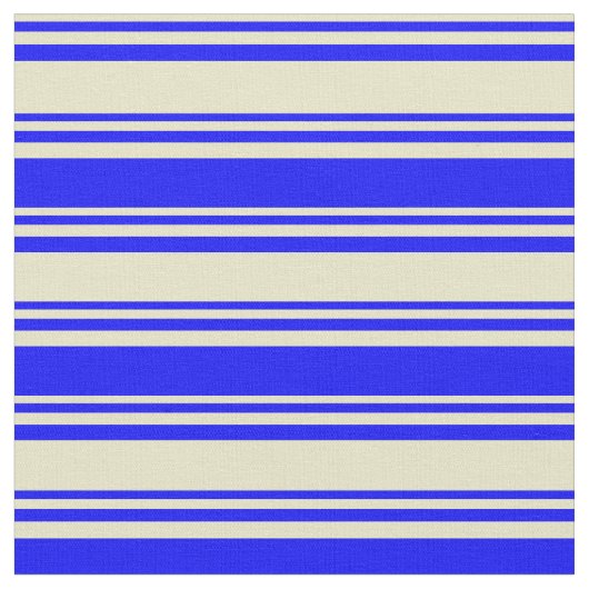 Blassgoldene und blaue Streifen Stoff (Nahaufnahme)