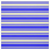 Blassgoldene und blaue Streifen Stoff (Muster)