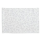 Blassgrau auf Weiß | Muster für Linoldruckstars Kissenbezug (Rückseite-Rechts)