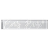 Blassgrau Oversified Handschriftlich Namensplakette (Vorderseite)