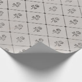 Blassgraue Blütenblüte Geschenkpapier (Ecke)