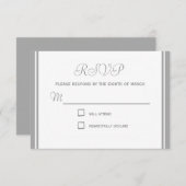 Blassgraue Remission RSVP Karte (Vorne/Hinten)
