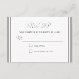 Blassgraue Remission RSVP Karte