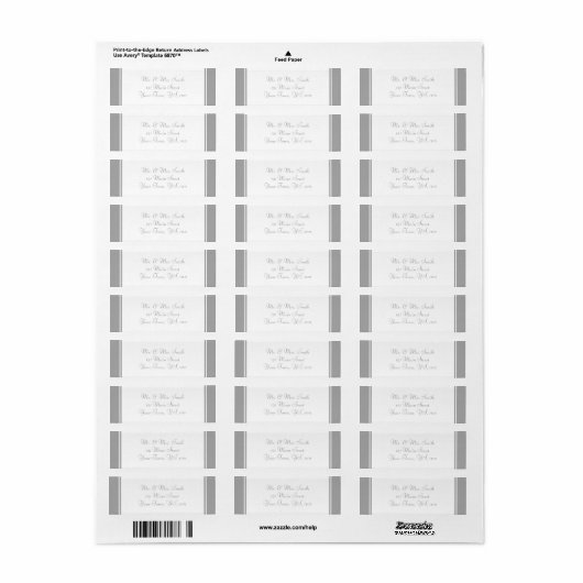 Blassgraue Rücksendeadresse (Vorne)