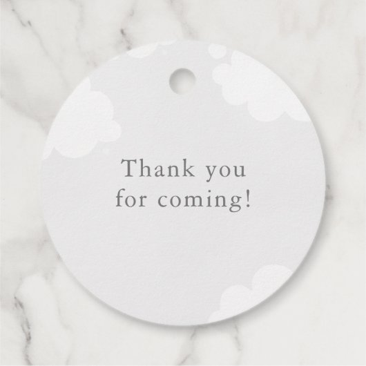 Blassgraue Twinkle Little Star Baby Dusche Geburts Geschenkanhänger (Rückseite)