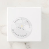 Blassgraue Twinkle Little Star Baby Dusche Geburts Geschenkanhänger (Beispiel)