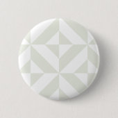 Blassgraues geometrisches Deco-Würfelmuster Button (Vorderseite)