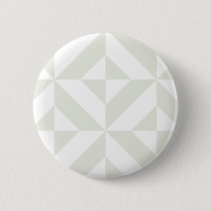 Blassgraues geometrisches Deco-Würfelmuster Button