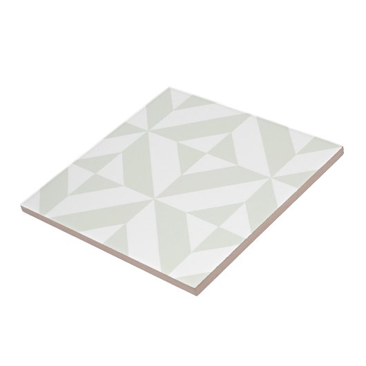 Blassgraues geometrisches Deko Cube Pattern Fliese (Seite)