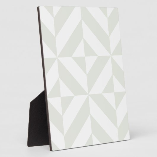 Blassgraues geometrisches Deko Cube Pattern Fotoplatte (Seite)