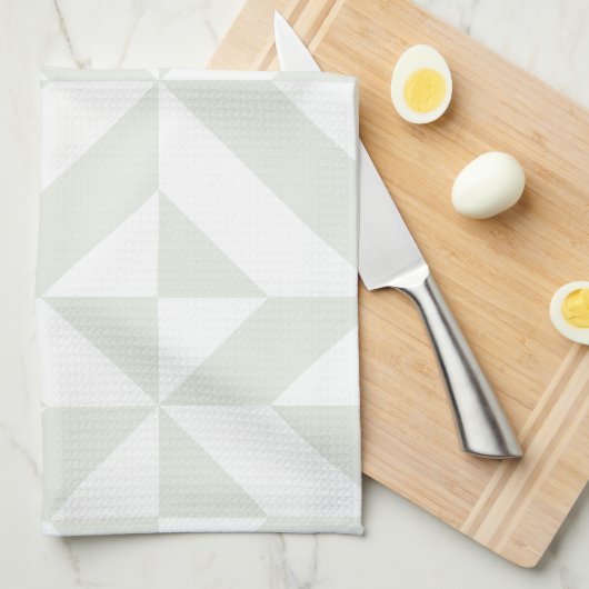 Blassgraues geometrisches Deko Cube Pattern Handtuch (Viertel Falte)