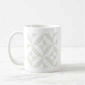 Blassgraues geometrisches Deko Cube Pattern Kaffeetasse (Links)