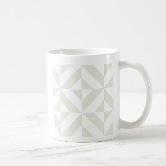 Blassgraues geometrisches Deko Cube Pattern Kaffeetasse (Rechts)