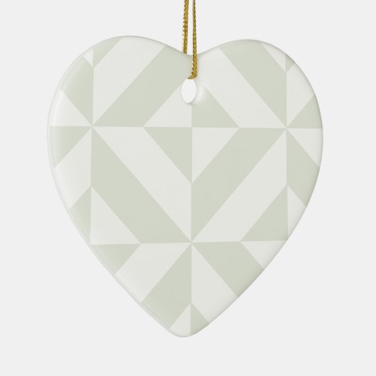 Blassgraues geometrisches Deko Cube Pattern Keramik Ornament (Rechts)