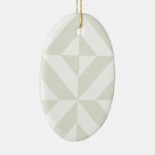 Blassgraues geometrisches Deko Cube Pattern Keramik Ornament (Rechts)