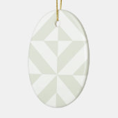 Blassgraues geometrisches Deko Cube Pattern Keramik Ornament (Links)