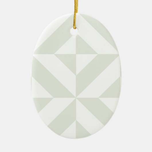 Blassgraues geometrisches Deko Cube Pattern Keramik Ornament (Vorne)