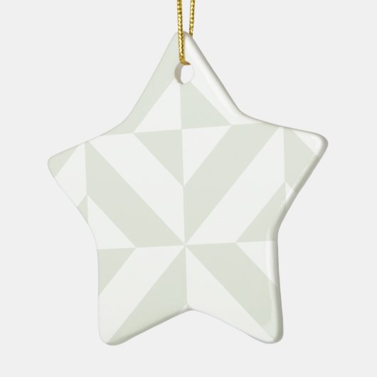 Blassgraues geometrisches Deko Cube Pattern Keramikornament (Links)