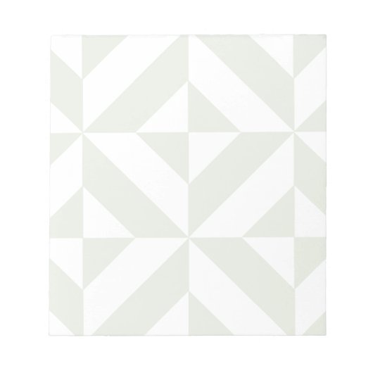 Blassgraues geometrisches Deko Cube Pattern Notizblock (Vorderseite)
