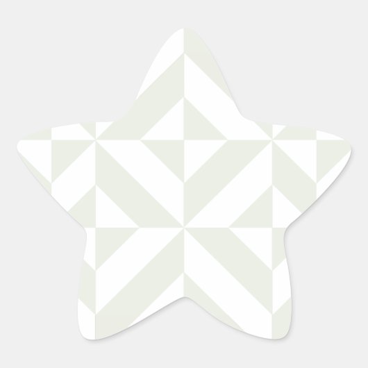 Blassgraues geometrisches Deko Cube Pattern Stern-Aufkleber (Vorderseite)