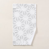 Blassgraues geometrisches Muster Badhandtuch Set (Handtuch)