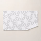 Blassgraues geometrisches Muster Badhandtuch Set (Handtuch)