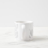 Blassgraues geometrisches Muster Espressotasse (Rückseite)