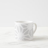 Blassgraues geometrisches Muster Espressotasse (Vorderseite Rechts)
