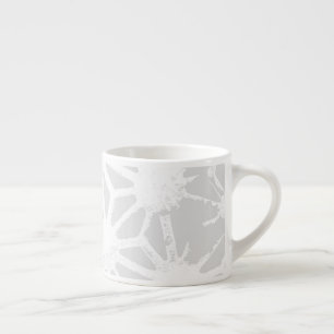 Blassgraues geometrisches Muster Espressotasse