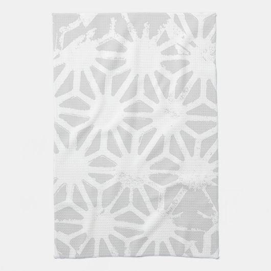 Blassgraues geometrisches Muster Geschirrtuch (Vertikal)