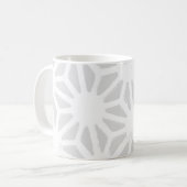 Blassgraues geometrisches Muster Kaffeetasse (Vorderseite Links)
