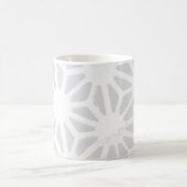 Blassgraues geometrisches Muster Kaffeetasse (Mittel)