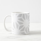 Blassgraues geometrisches Muster Kaffeetasse (Links)