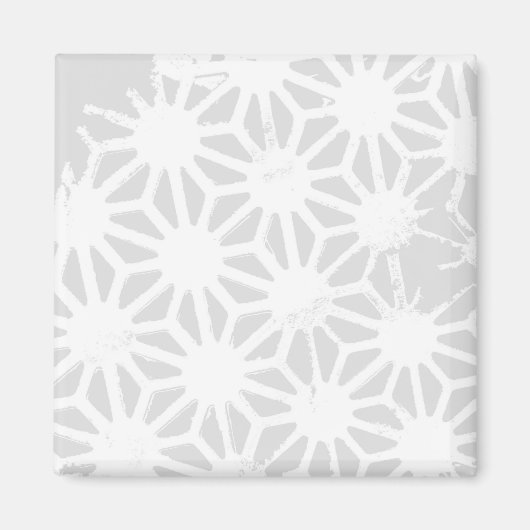 Blassgraues geometrisches Muster Magnet (Vorne)