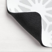 Blassgraues geometrisches Muster Mousepad (Ecke)